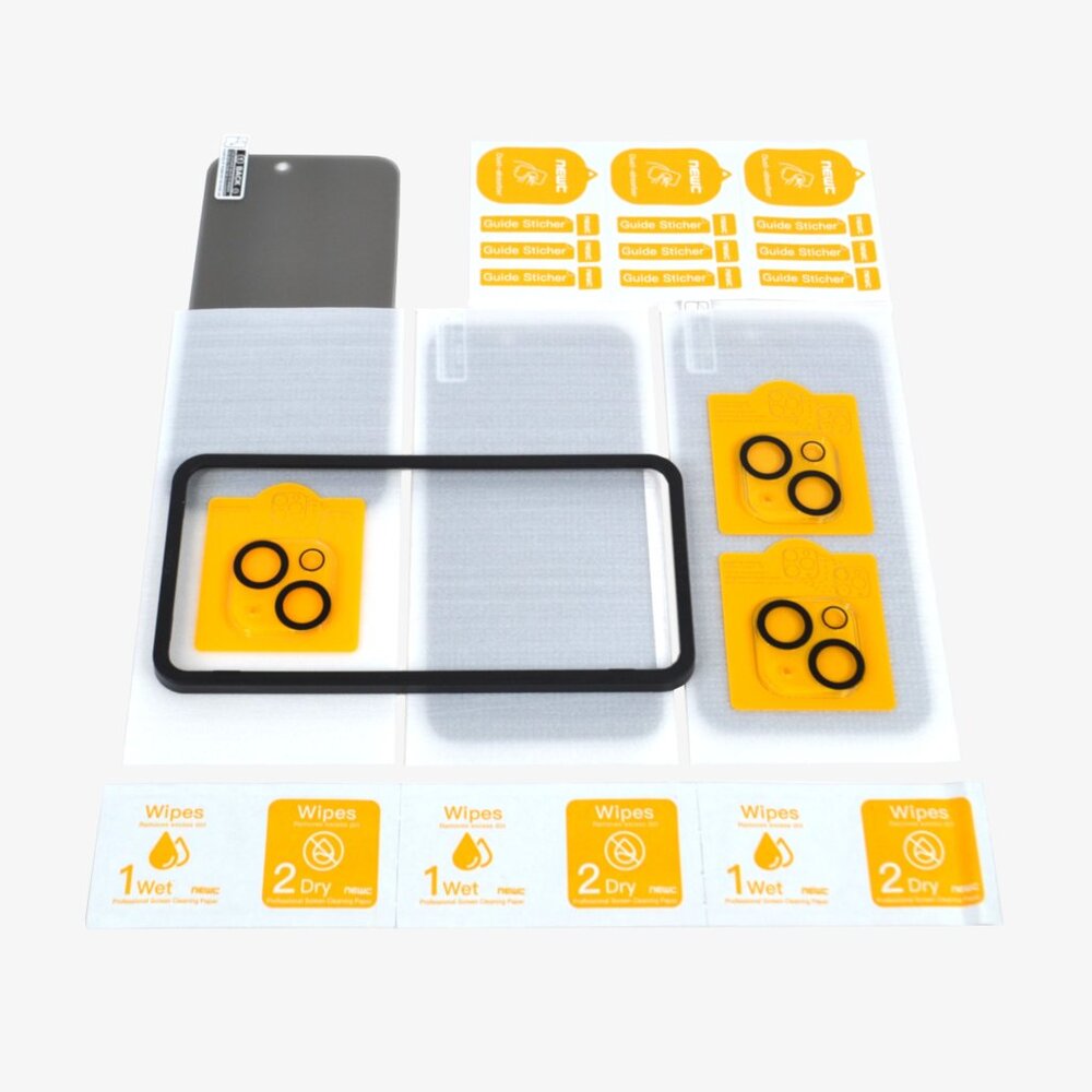 Screen and Lens Protectors for iPhone 15, 3pk